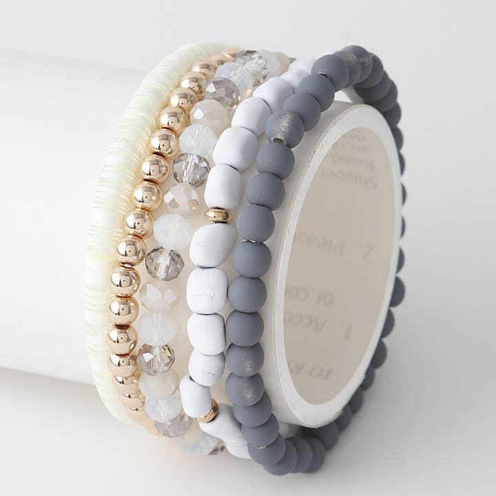 Multi Bead N Crystal Bracelet for wholesale by 3AM BY H&D ACCESSORIES