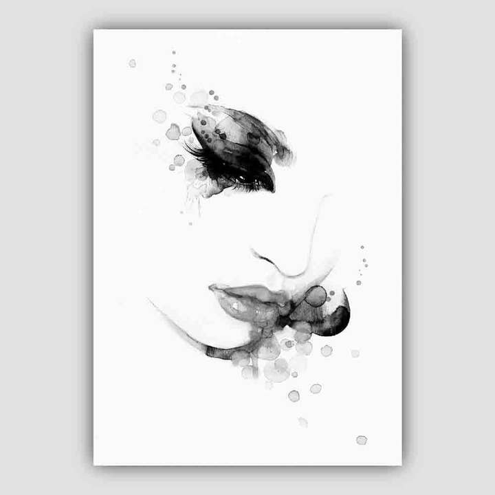Artze Wall Art – wholesale Konsttryck – Mode illustration abstrakt akvarell ansikte konst tryck