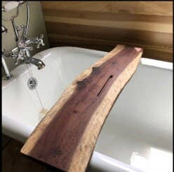 Stumps Custom Wood – wholesale Bath caddy – Live Edge Solid Wood Bath Caddy | Bathroom Decor8