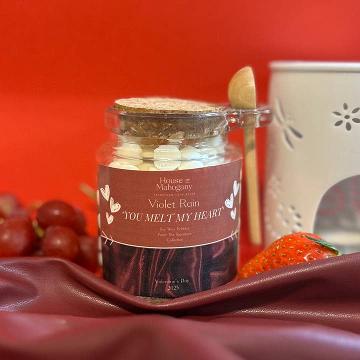 Violet Rain Wax Pebbles for wholesale by House of Mahogany