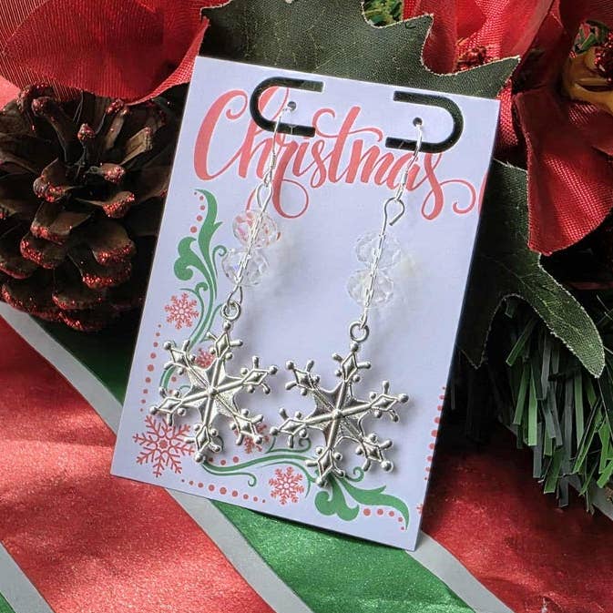 Bad Apple Designs – wholesale Smycken – Snöflingeörhängen & Halsband Vinterbröllop Något Blått0