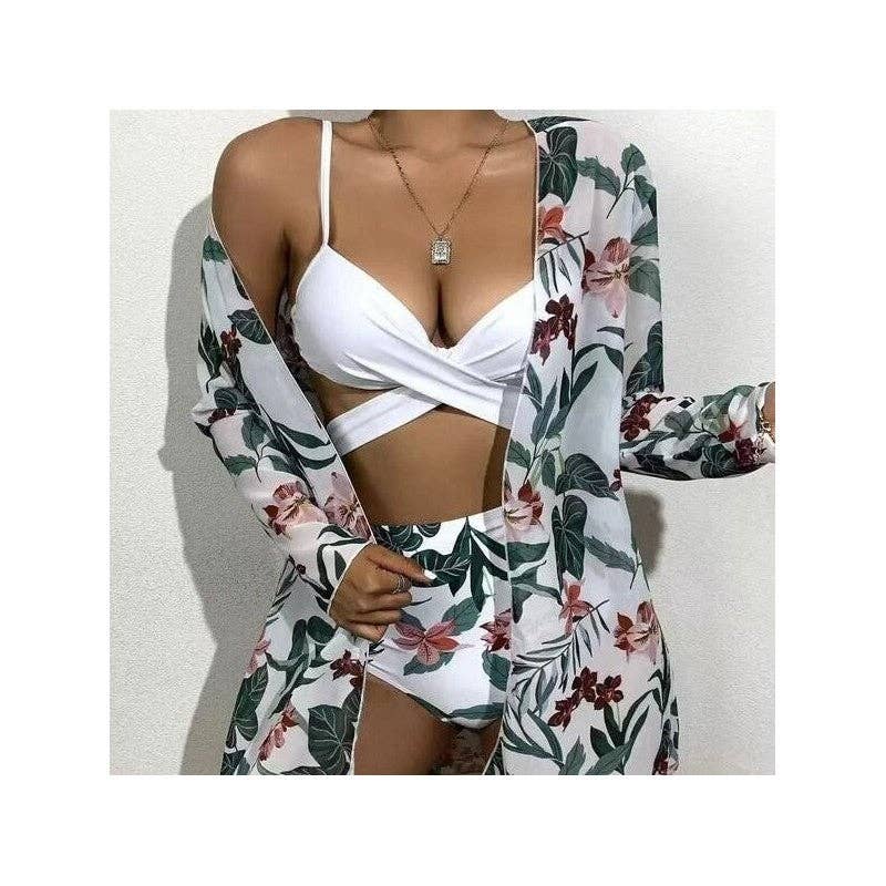 Ekartini - Wholesale Two Piece Swimsuit - Women's - Printed Sunscreen Beach Steel Brace Swimsuit Three Piece Set4