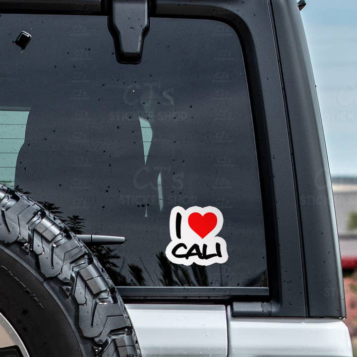 CJ's Sticker Shop - Wholesale Sticker - I Love Cali California Sticker Vinyl Decal2