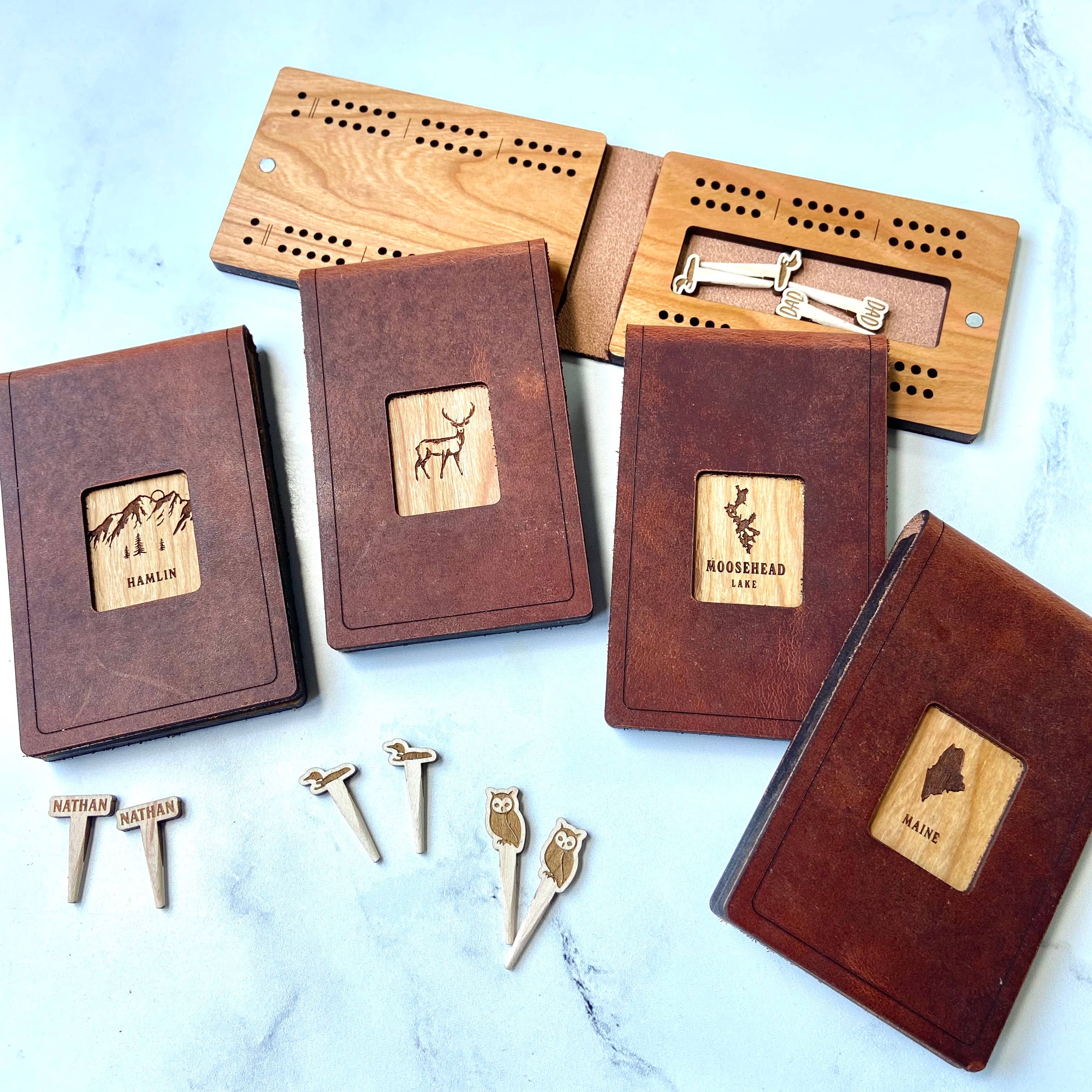 Cast & Carve - Vendita all'ingrosso Giochi da tavolo - Tavola da viaggio per cribbage - Design personalizzato con picchetti unici14