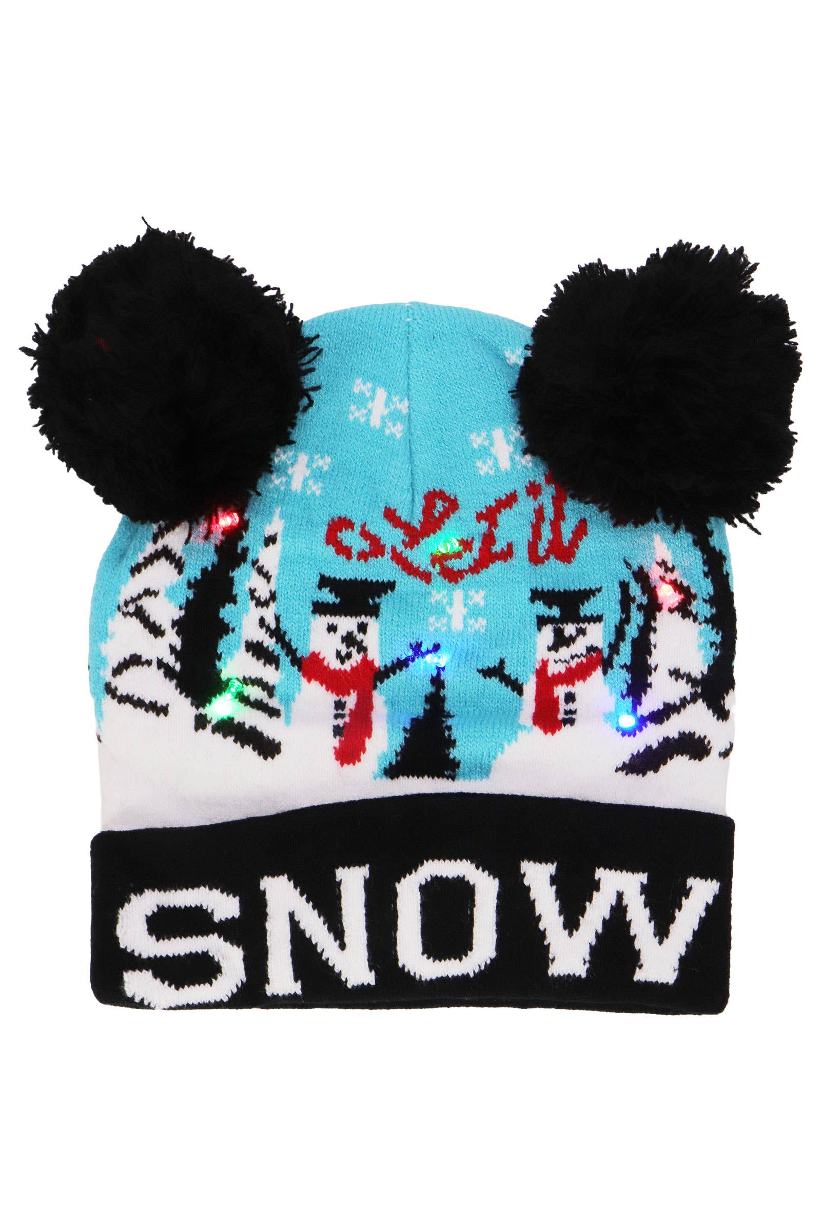 ASSORTI Kerstmis LED Lichtgevende Dubbele Pom Pom Muts voor groothandel op Faire10