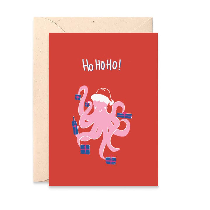 Carte de Noël 'Octopus' for wholesale by beeb