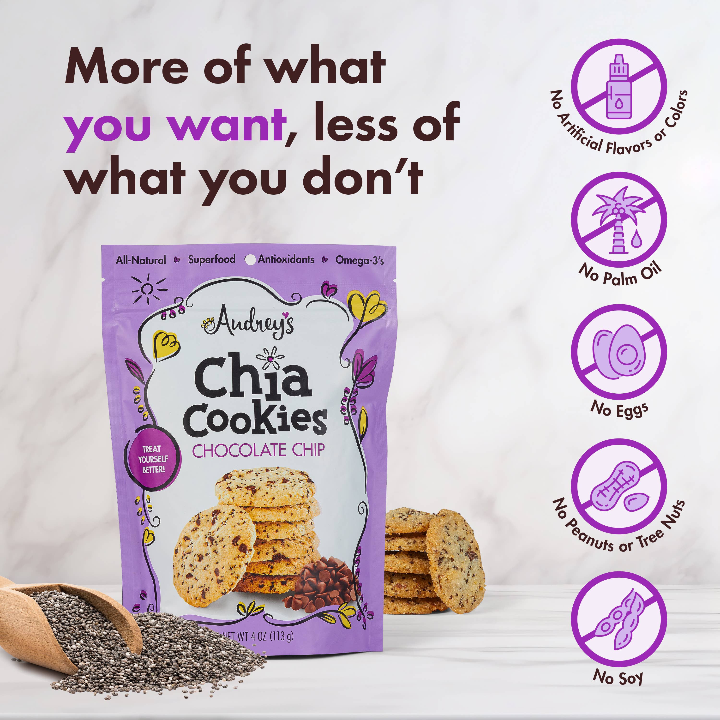 Audrey's Chia Cookies - Wholesale Cookie - Audrey's Chia Cookies - Chocolate Chip3