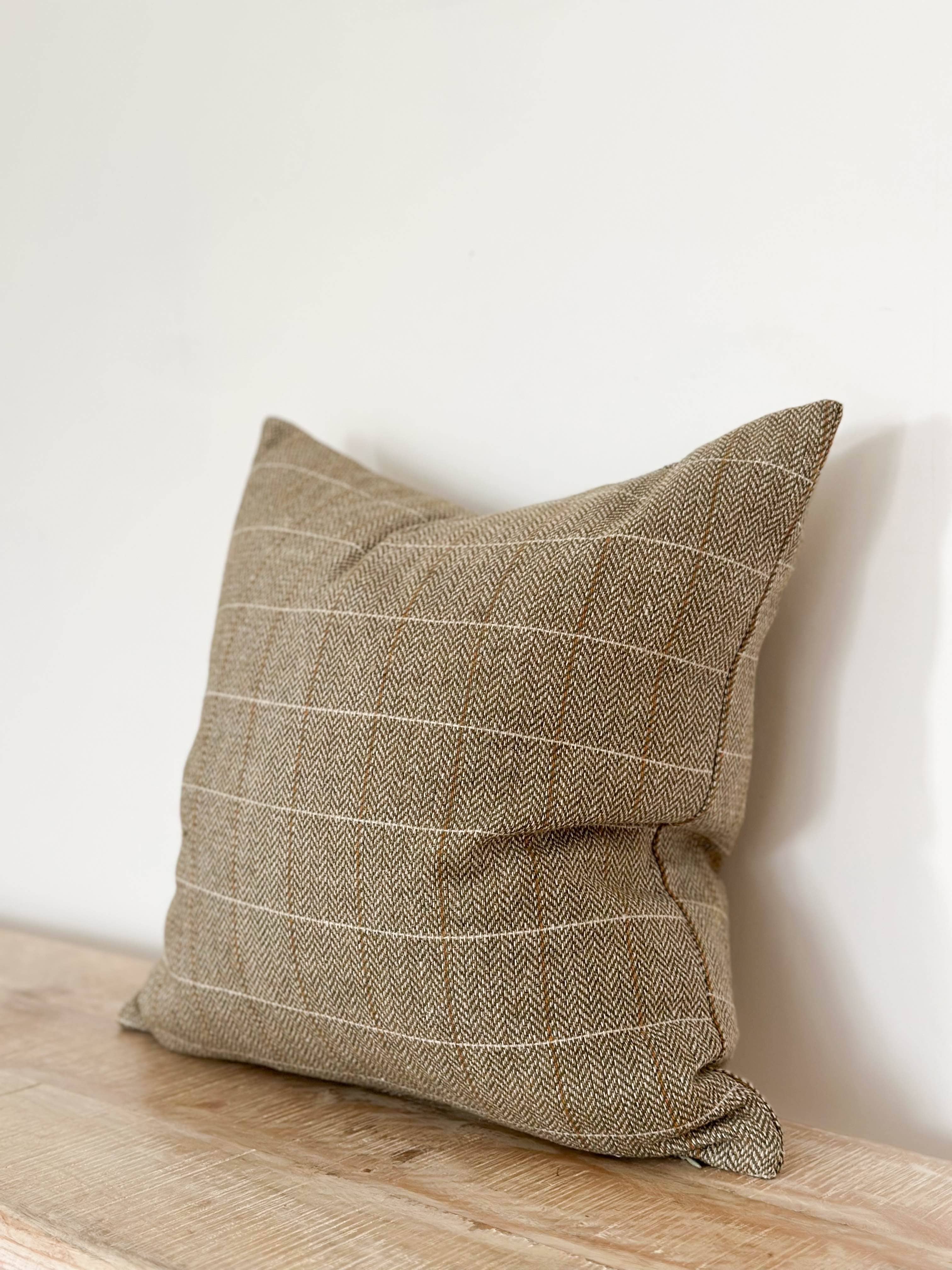 Ellenvale Trade - Wholesale Chair cushion - Betty Wool Blend Cushion Cover 45x45 - Olive Green