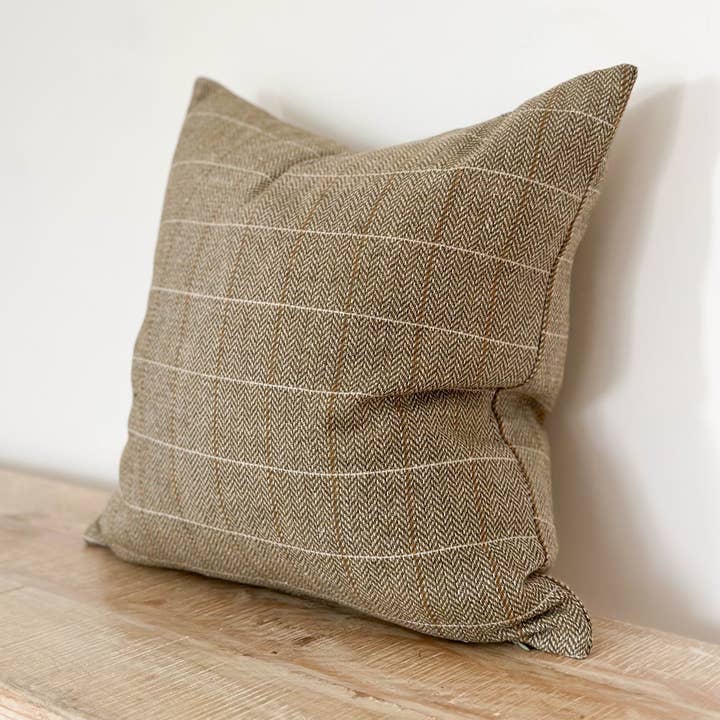Ellenvale Trade - Wholesale Chair cushion - Betty Wool Blend Cushion Cover 45x45 - Olive Green0