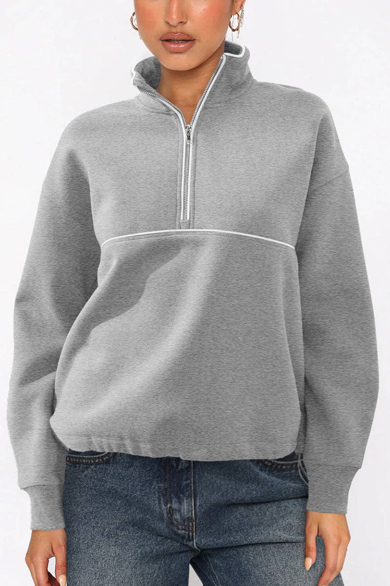 Mccolin - Wholesale Sweatshirt - Women's - Quarter-Zip Casual Sweatshirt1