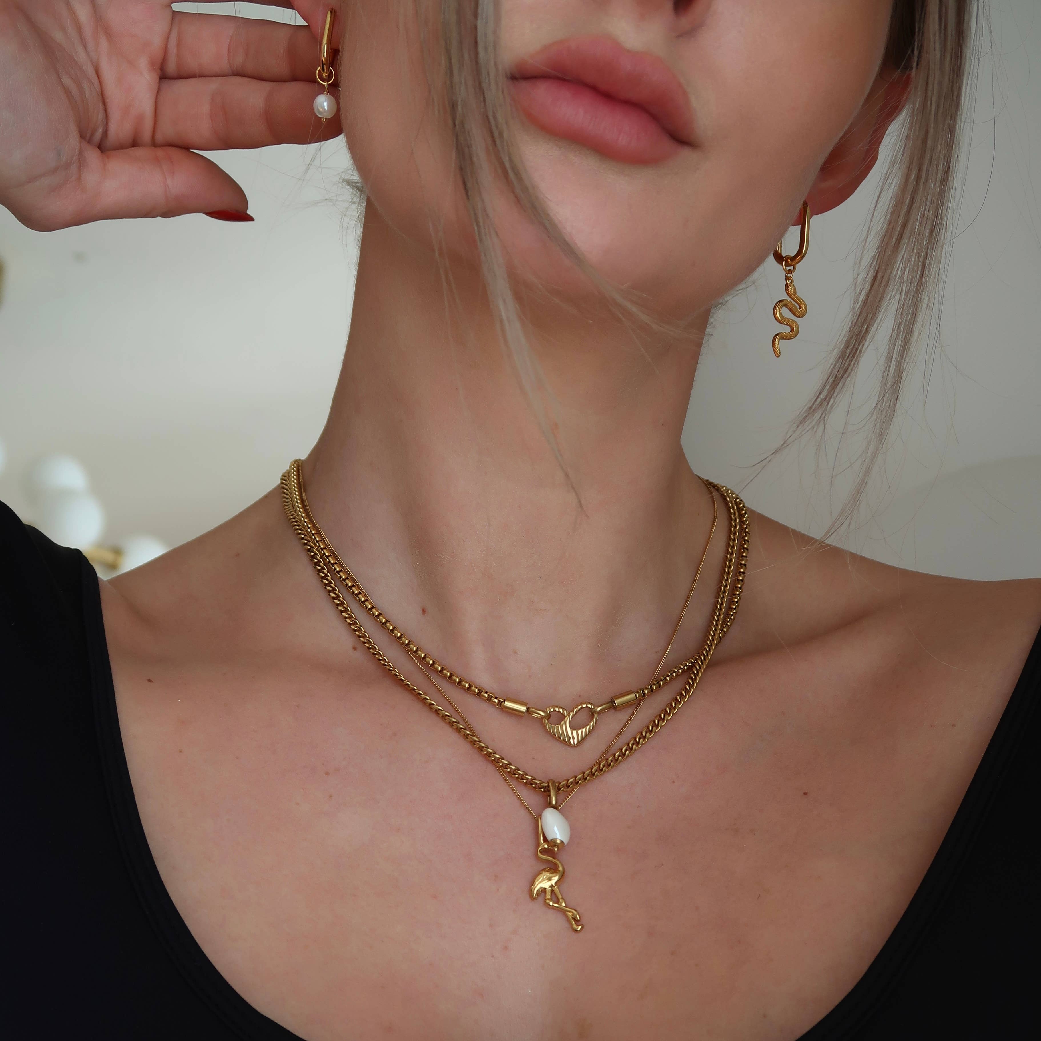 Namaste Jewelry - Wholesale Pendant/Charm Necklace - Infinity Heart Necklace- Gold1