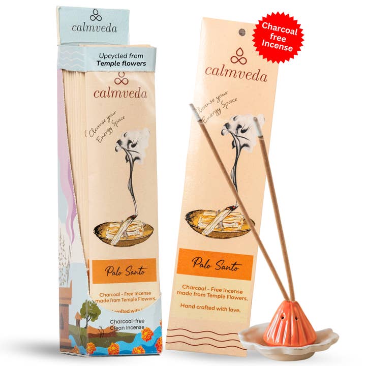 Calmveda Incense & Aromatherapy - Wholesale Incense - Palo Santo Charcoal free Incense Display set (10 x 12 Stick)