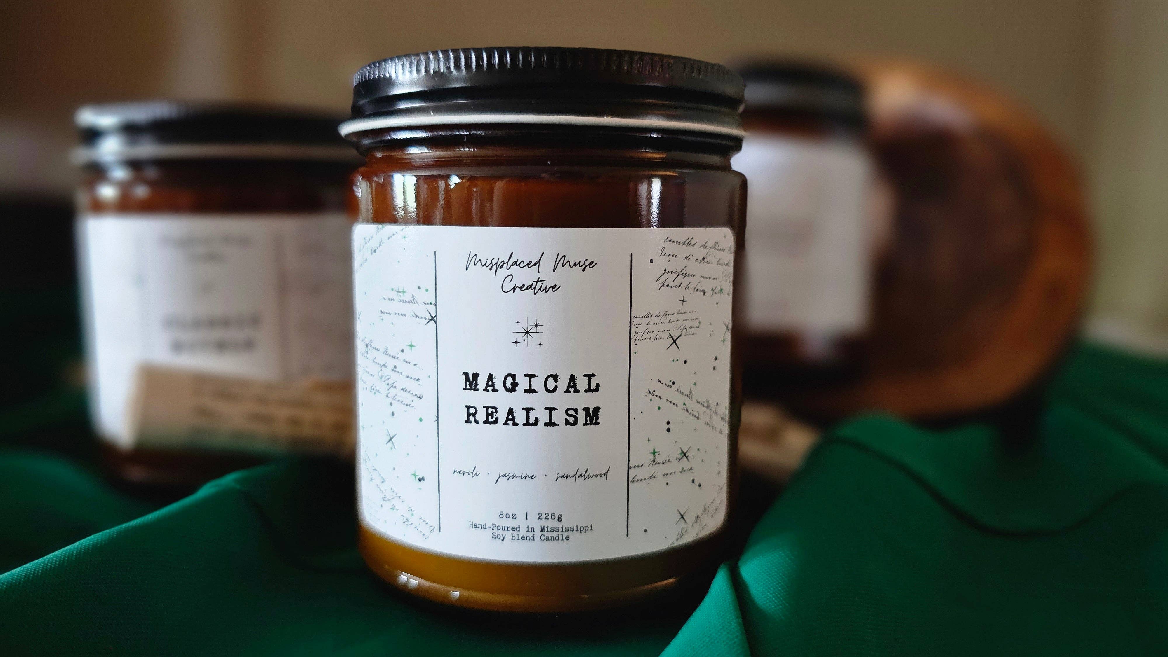 Misplaced Muse Creative - Wholesale Jar/Filled Candle - Magical Realism Soy Candle (Neroli + Jasmine)7