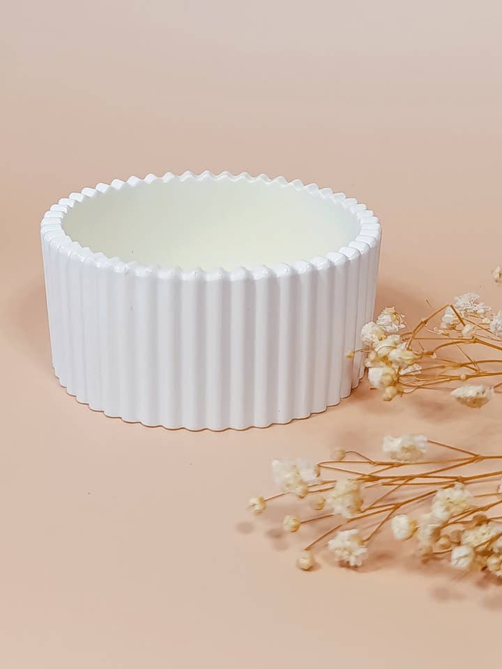 Vaso semplice vuoto per candela, vaso in resina minerale per la vendita all'ingrosso da parte di Interstellaire Créations