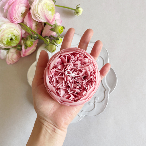 House of Shokunin - Wholesale Novelty Candle - Cake Topper, Home Decorative Candle, Party Candle, Handcrafted Scented Candle, Peony Flower Candle, Floral Gift Candle, Pink Flower Candle1