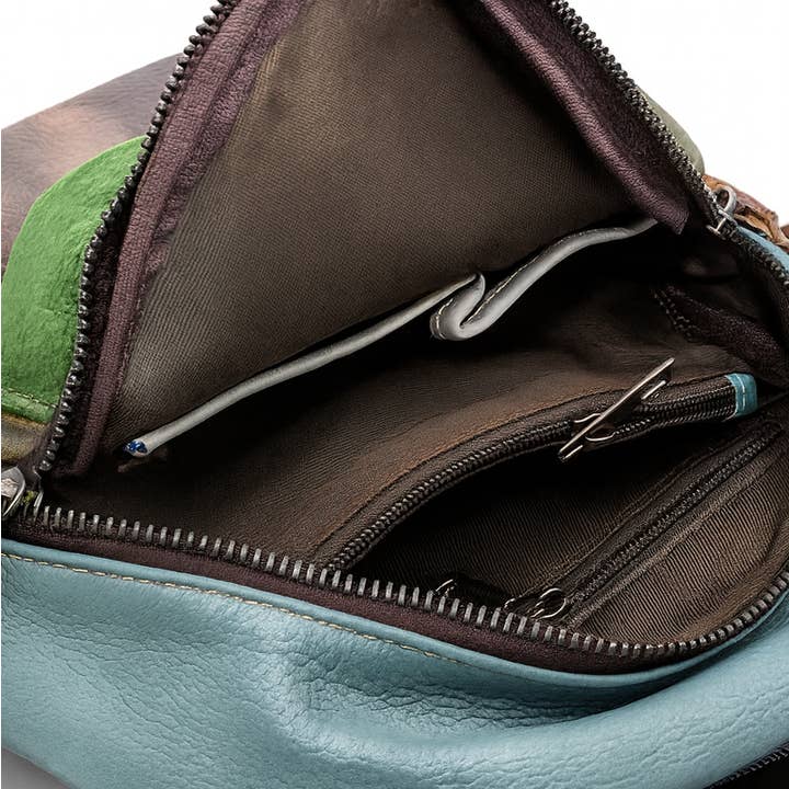 Zerimar 1942 - Wholesale Backpack - Women's - Convertible backpack bag Multicolo backpack Genuine leather 3