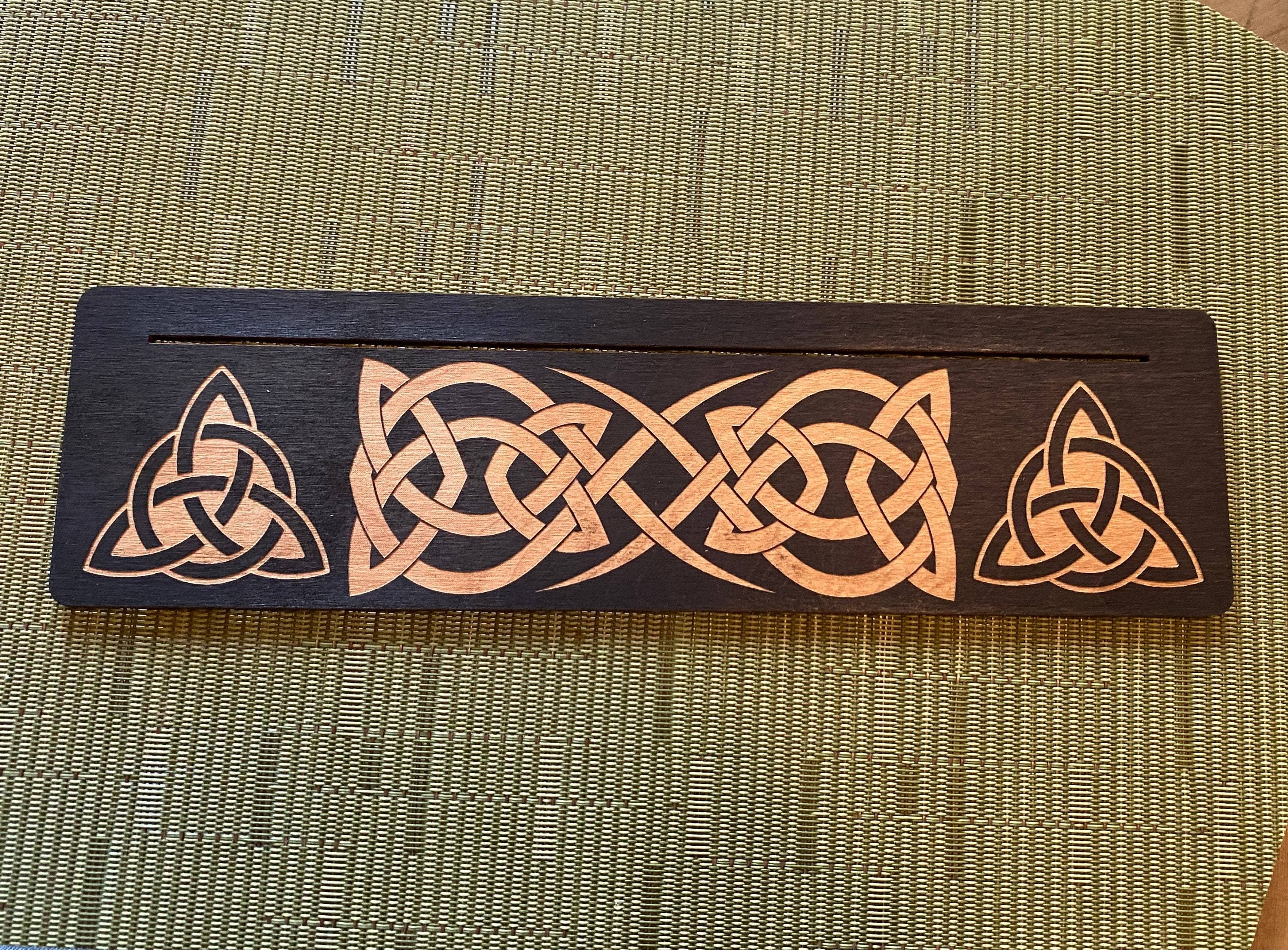 Porte-cartes de tarot celtique en bois