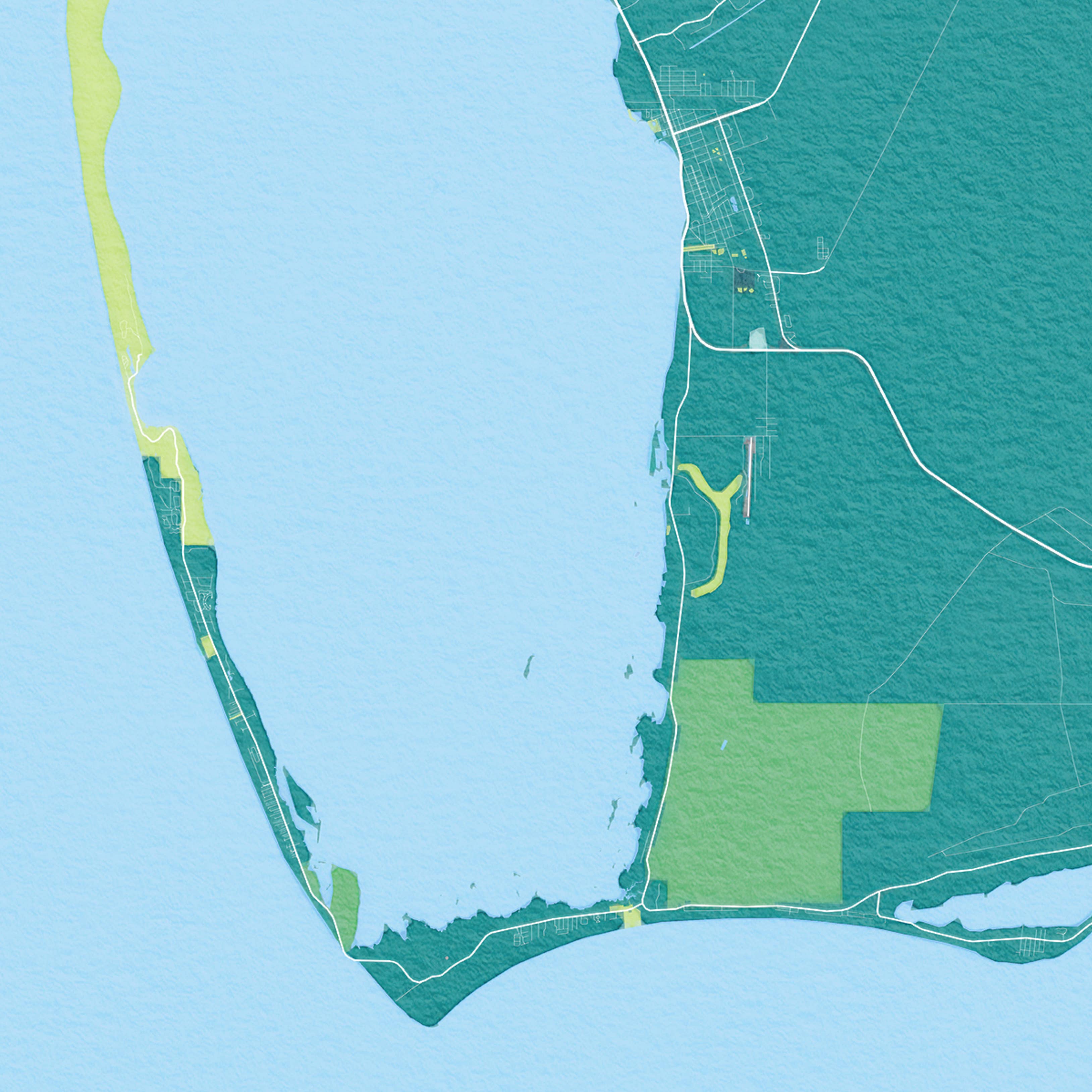 Sparks House Co. - Wholesale Art Print - Cape San Blas Florida Map - Watercolor Map Wall Art - Custom5