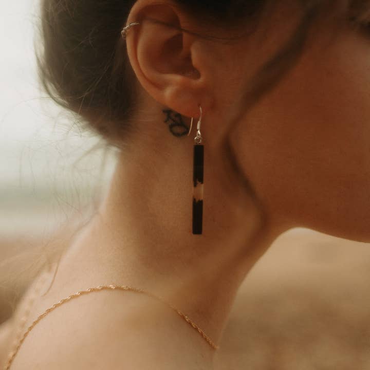 Oorbellen van ebbenhout voor wholesale door Gautrot