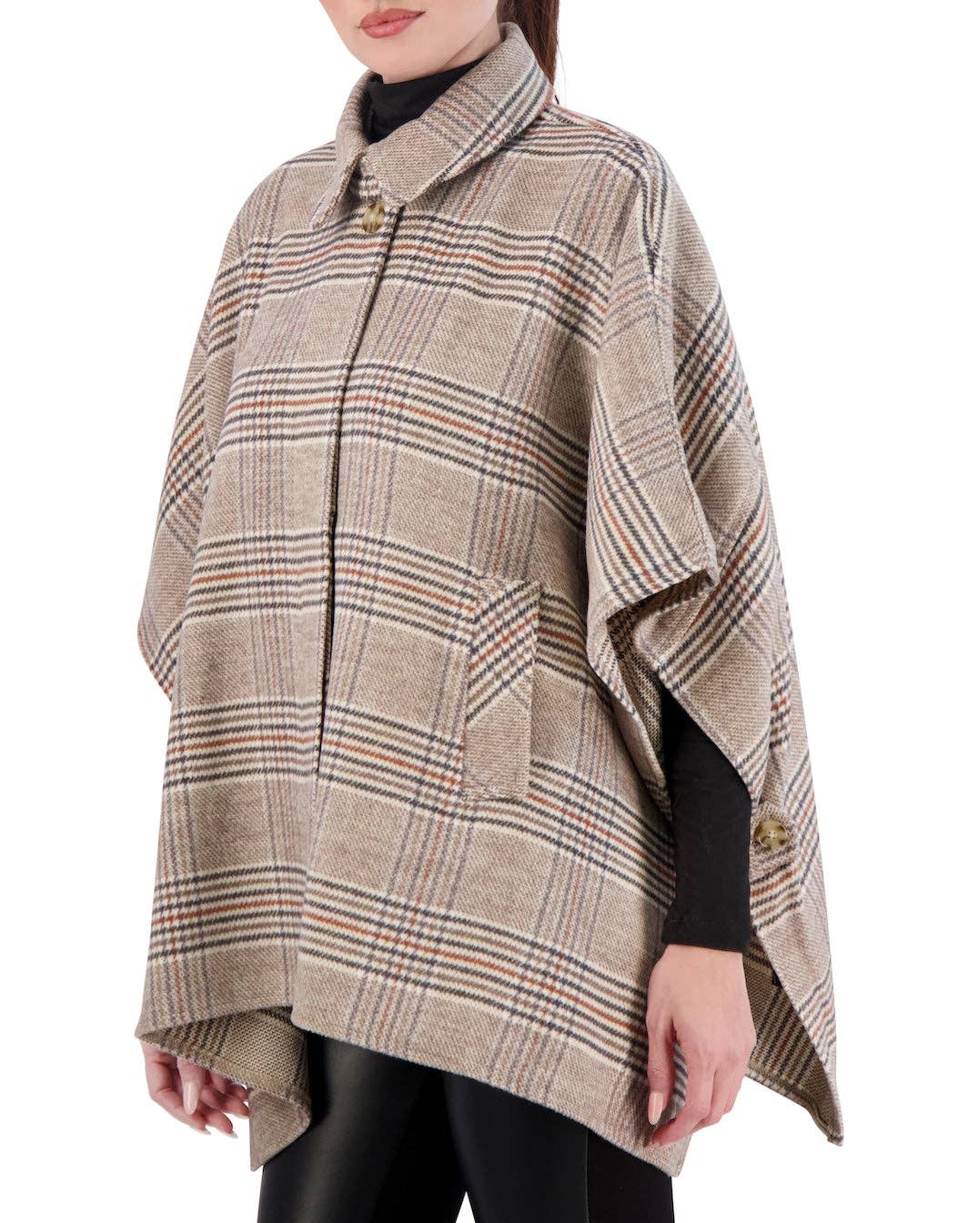 Ookie & Lala / O&L - Wholesale Cape - Women's - Vegan Cashmere Plaid Cape3