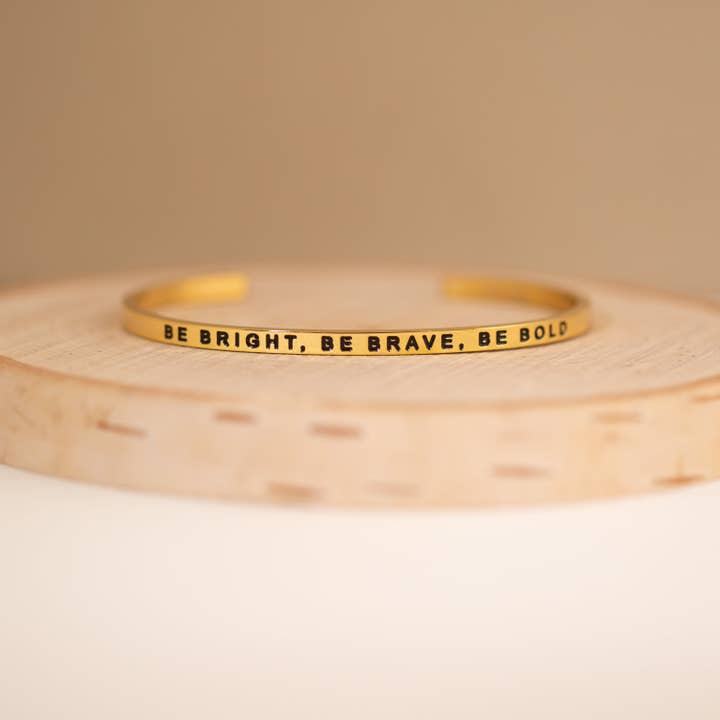 MantraBand - Wholesale Cuff Bracelet - Be Bright, Be Brave, Be Bold (Saving Innocence)