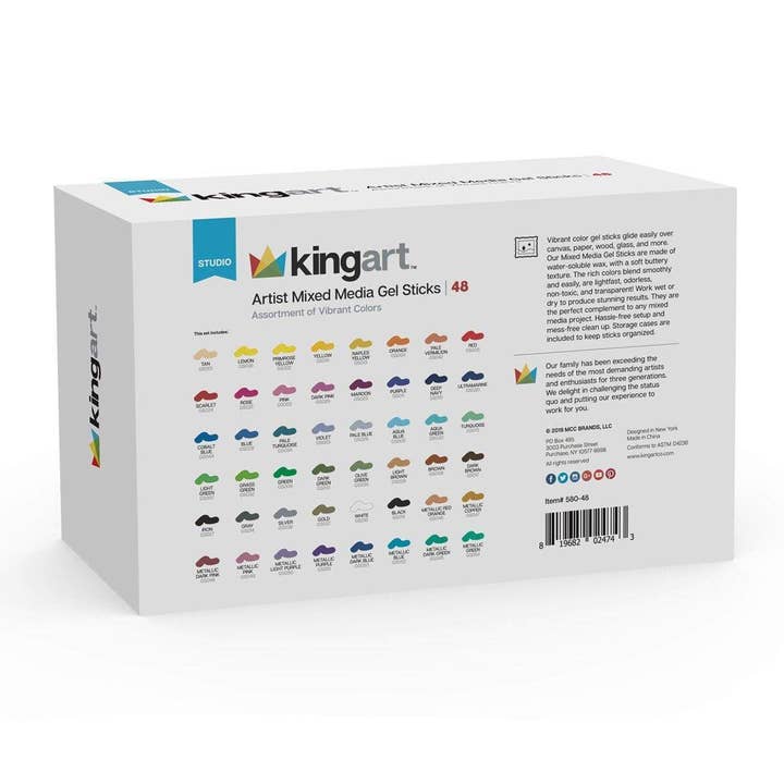 KINGART - Wholesale Crayons - Gel Stick Crayons 48 Colors11