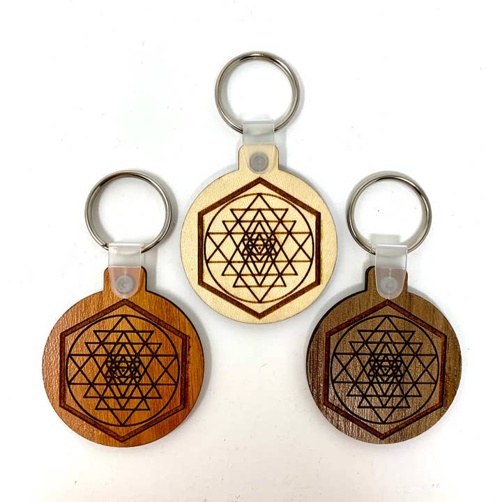 LLAVERO - Geometría Sagrada - Símbolo Sri Yantra Llaver para venta al por mayor de Insert Brand Here Shop