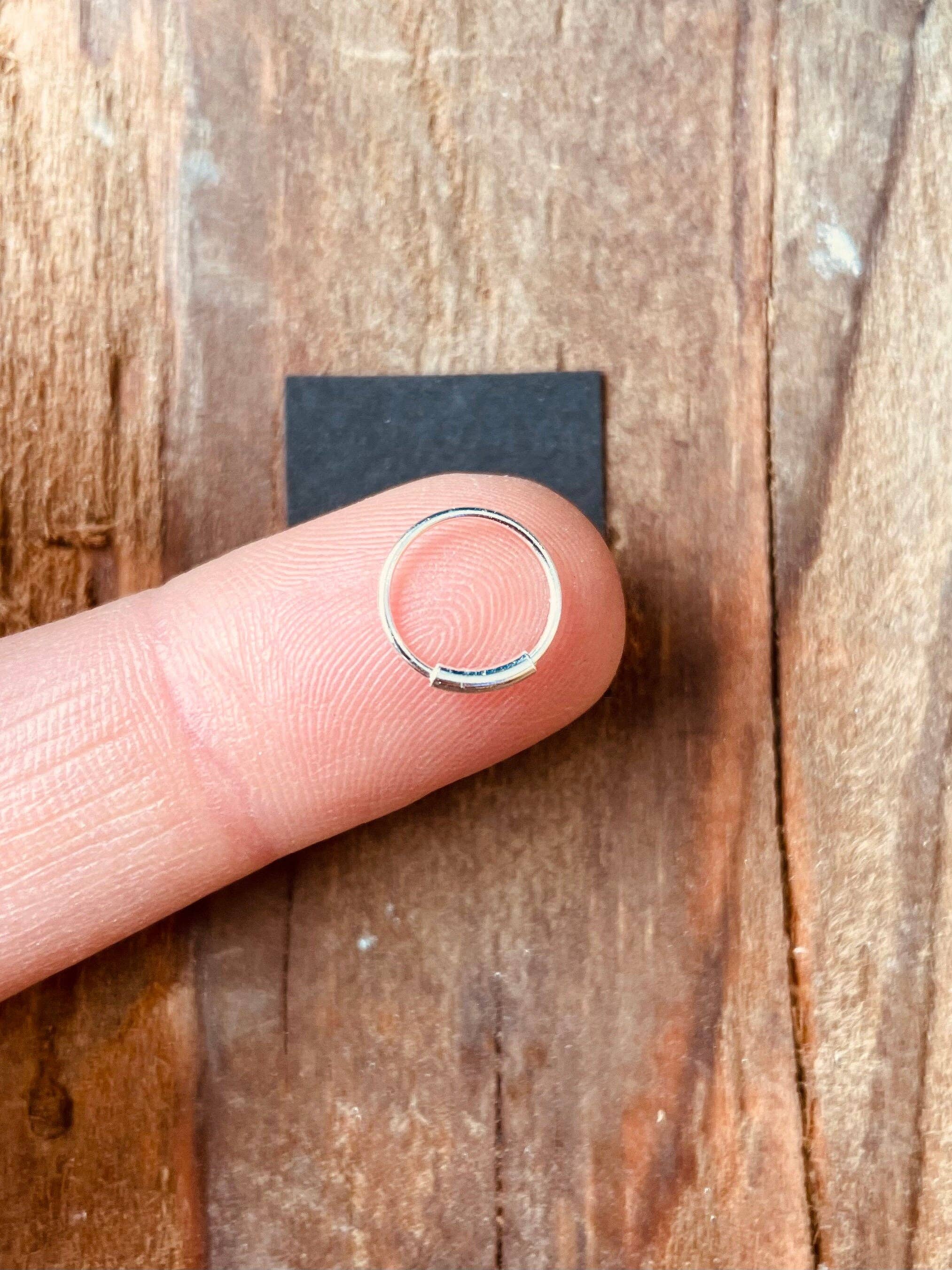 Kaali Boutique – wholesale Nose ring – Simple Silver Nose Ring 9mm Hoop Sterling Silver 925 / Septum Jewelry / Septum Hoop / Daith Earring / Ethnic Jewellery / Hypoallegernic4