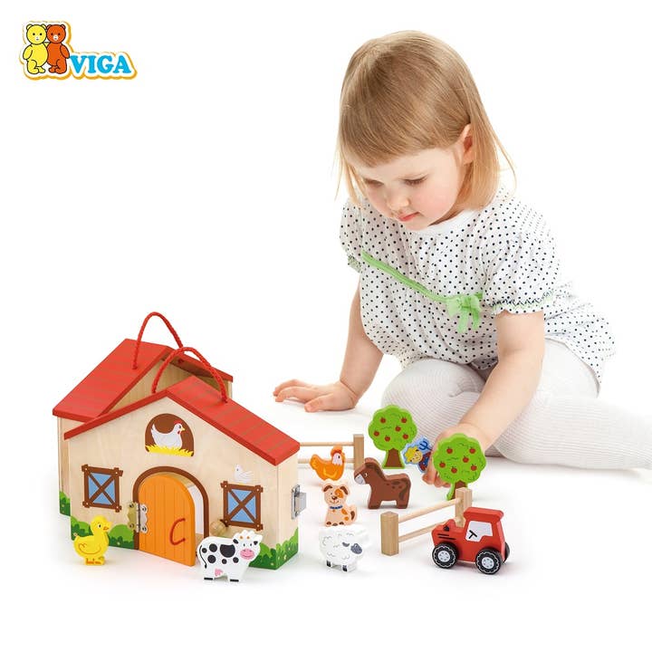 Trade Toys Limited - Wholesale Toy set – Kids - Viga Carry Farm Play Set1