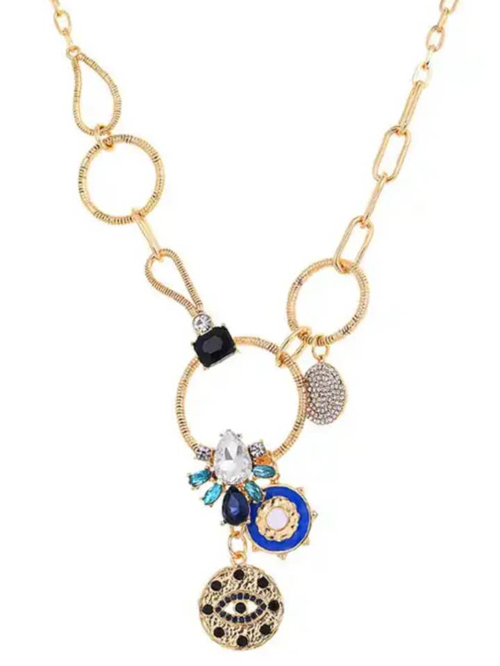Celestial Coin Charm Universe Necklace for wholesale by HoopLa