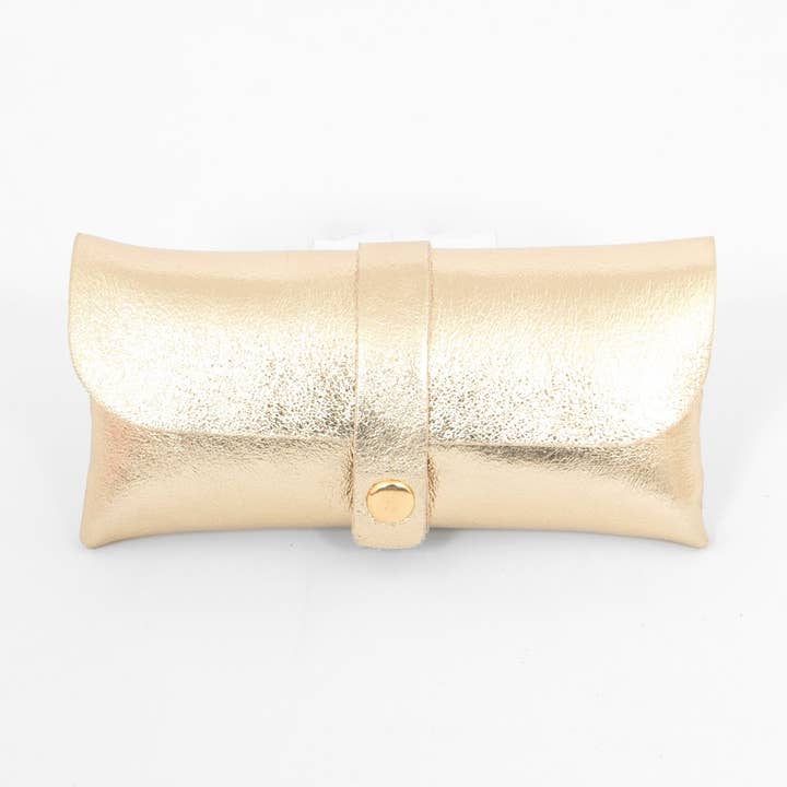 Sarta Pelle – wholesale Eyewear cases & holders – Women's – Cosima Italian Leather Sunglasses Case - Gold, Metallic0