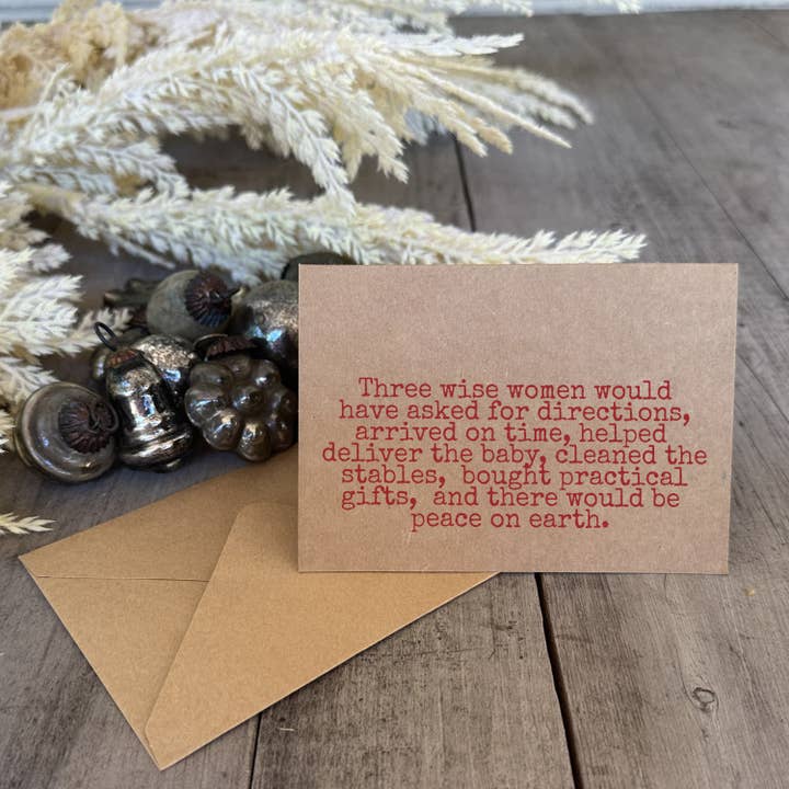 'Three Wise Women' Funny Handmade Christmas Card for wholesale by by BellaBlue