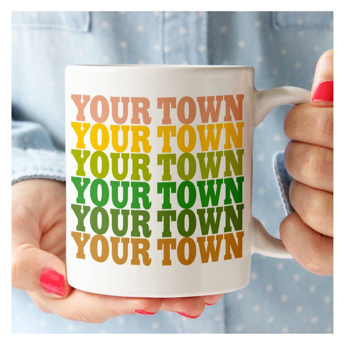 Rock Scissor Paper - Wholesale Coffee Mug - Personalized City Ceramic Mug - Supergraphics name drop5