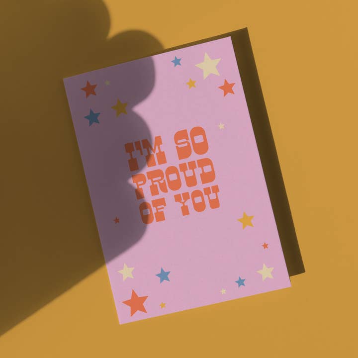 I'm so proud of you Greeting card for wholesale by Harley and J