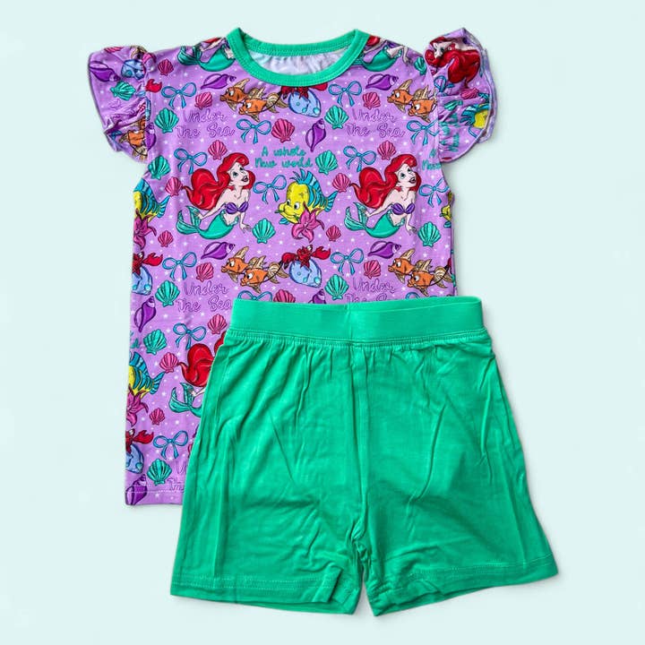 Mermaid bamboe korte set voor wholesale door CEDDY & RIA