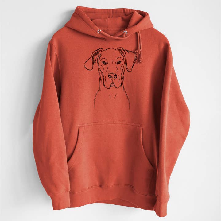 Harvey the Great Dane- Heavyweight Fleece Hoodie for wholesale by Inkopious