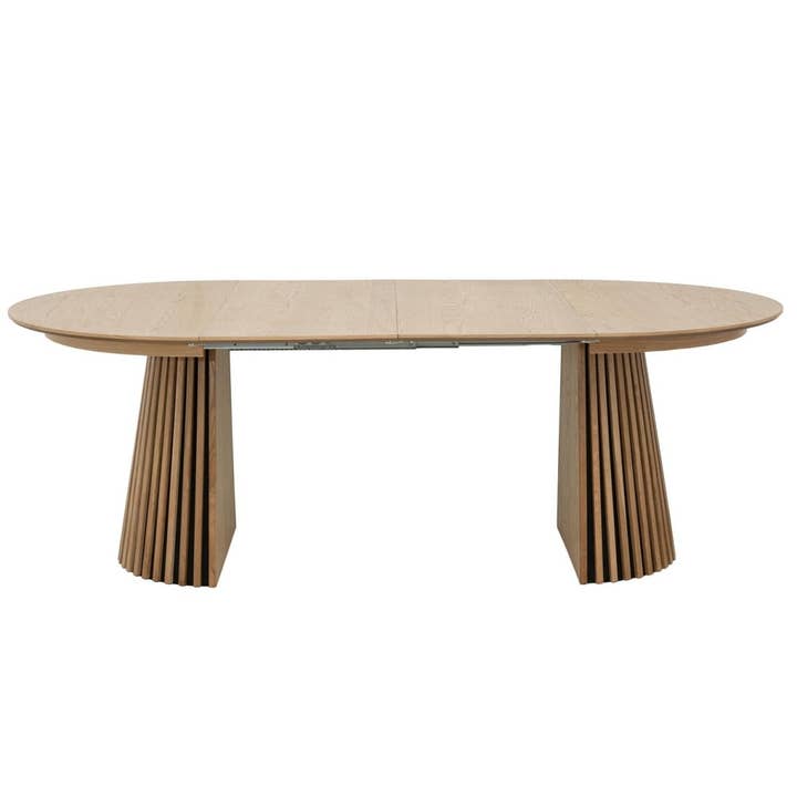 Furnhouse - Venta al por mayor Mesas auxiliares - Mesa de comedor redonda extensible Svendborg ø120/220 cm - Roble natural12