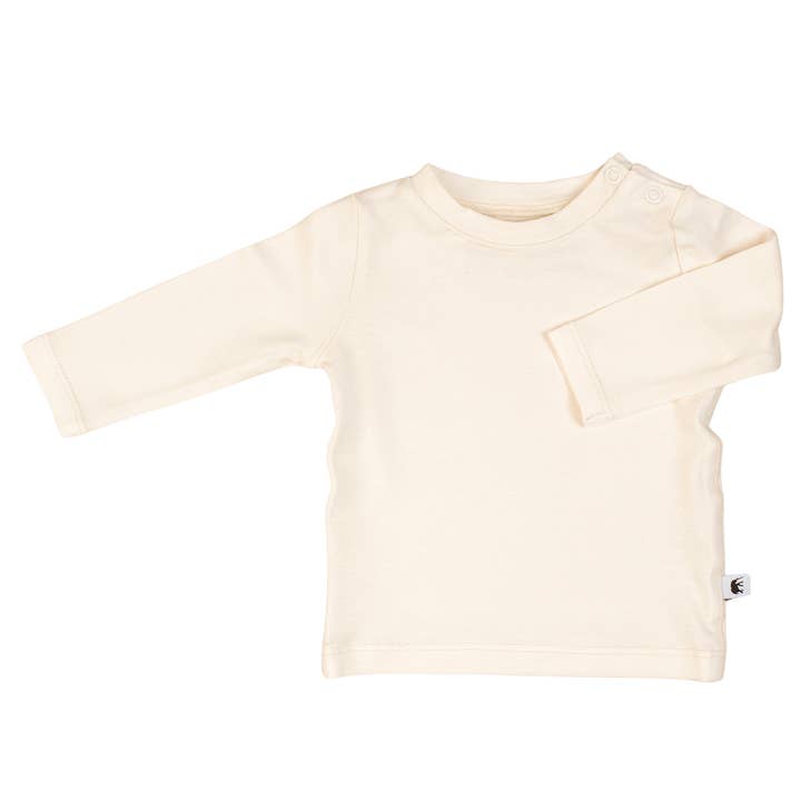 Camiseta de Manga Larga para Bebé de Bambú - CREMA para venta al por mayor de Les Enfants