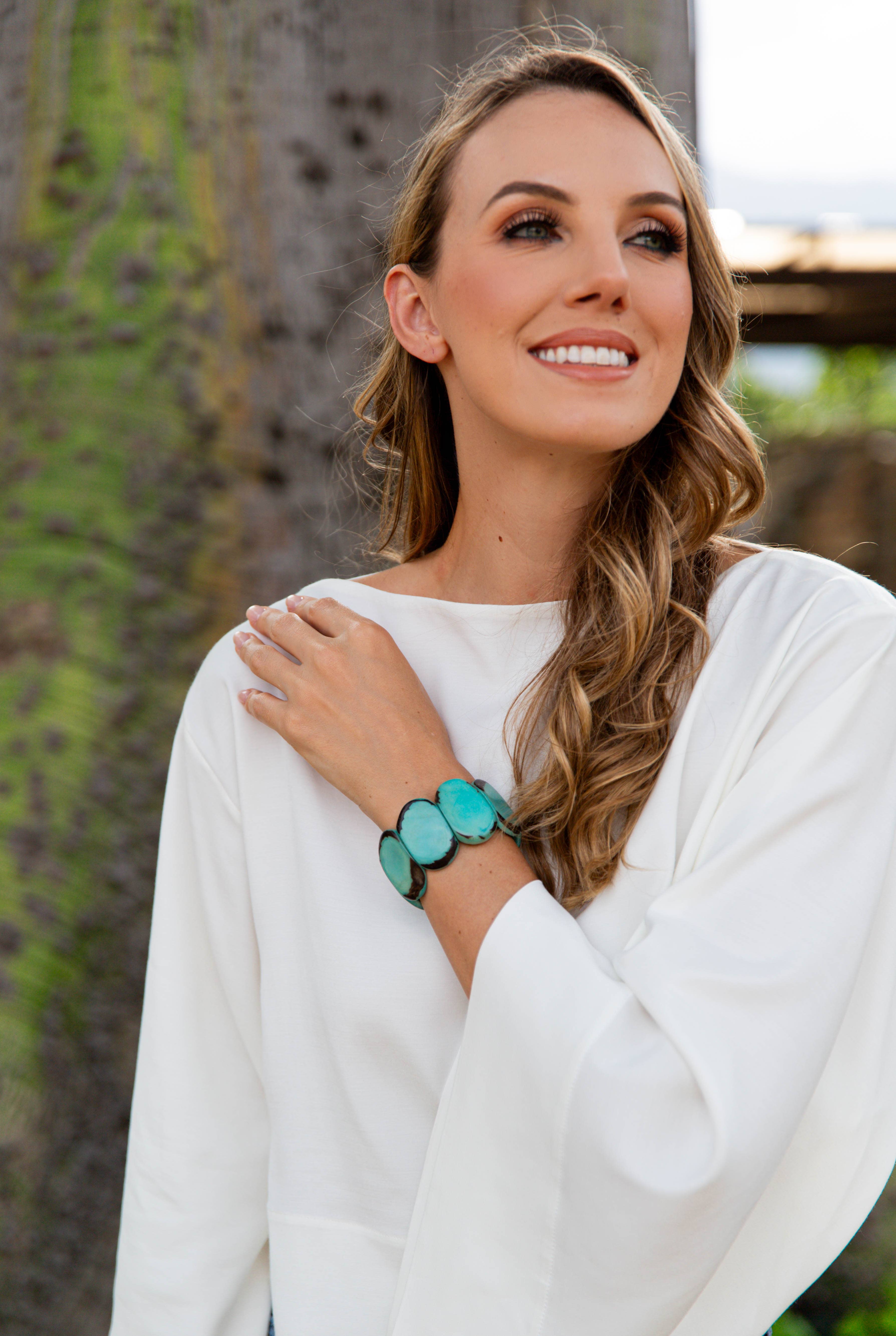 Organic Tagua Jewelry - Wholesale Beaded Bracelet - Carved Ivory Bracelet14