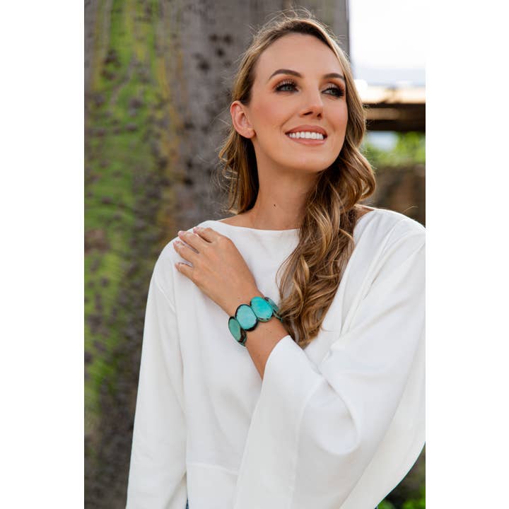 Organic Tagua Jewelry - Wholesale Beaded Bracelet - Carved Ivory Bracelet14