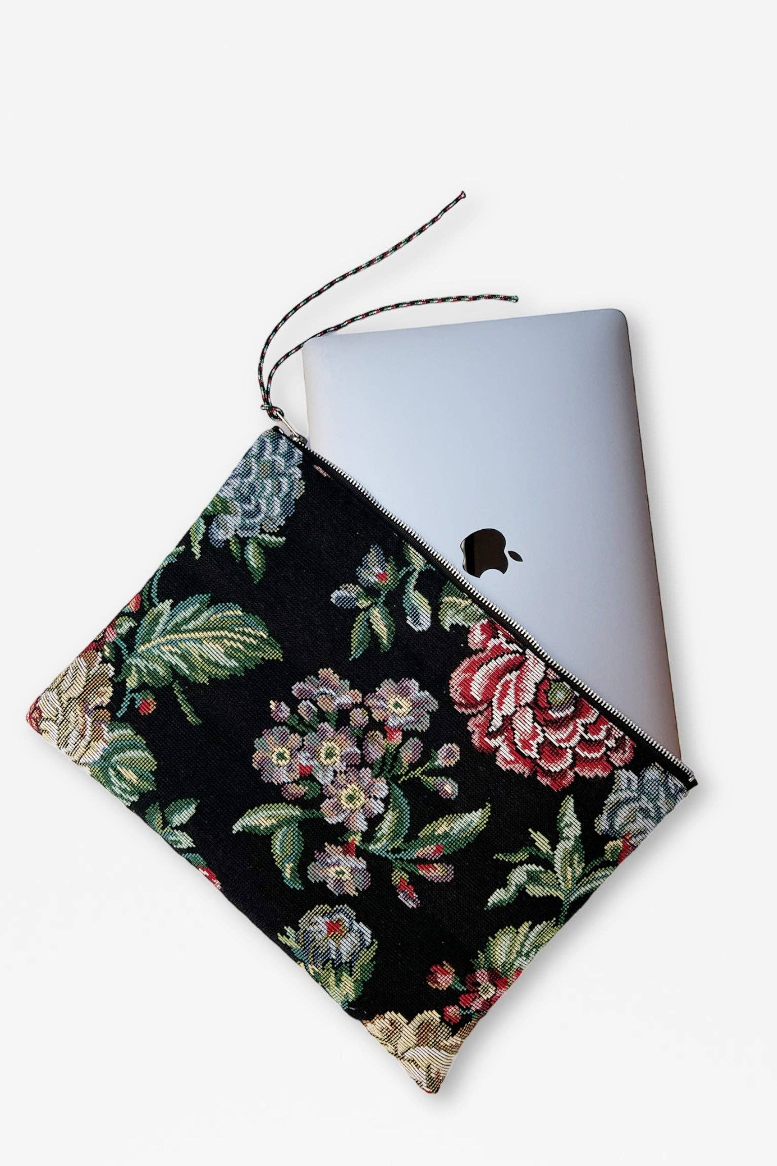Eturel Madrid - Wholesale Laptop/Tablet Case - Women's - Jacquard fabric computer case with flowers peonies1