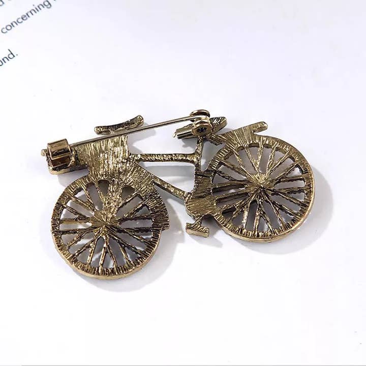 Magnifique Hearts - Wholesale Lapel pin/button - Vintage Bicycle Lapel Pin with Cubic Zirconia Accents, Gift2