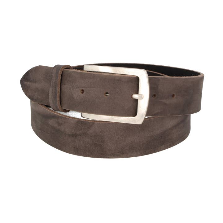 Cintura in pelle da uomo grigia Novaho per la vendita all'ingrosso da parte di MGM Design e.K.