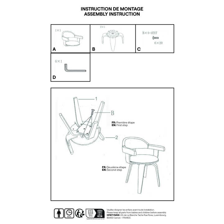 Opjet Paris - Wholesale Chair - Swedish Chair pink fabric swivel clear base L57 D53.5 H76cm1