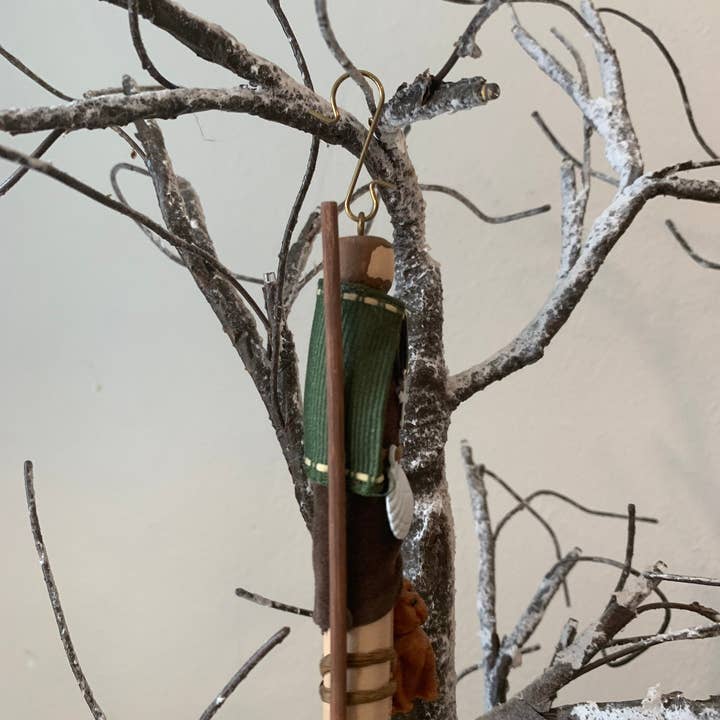 Our Saint Family - Wholesale Ornament - St. Roch (St. Rocco) Wooden Doll Ornament3