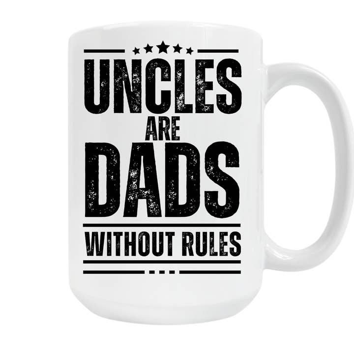 Uncle Mug - 15oz White Coffee Mug for wholesale by KraftyKathyDesignsCo