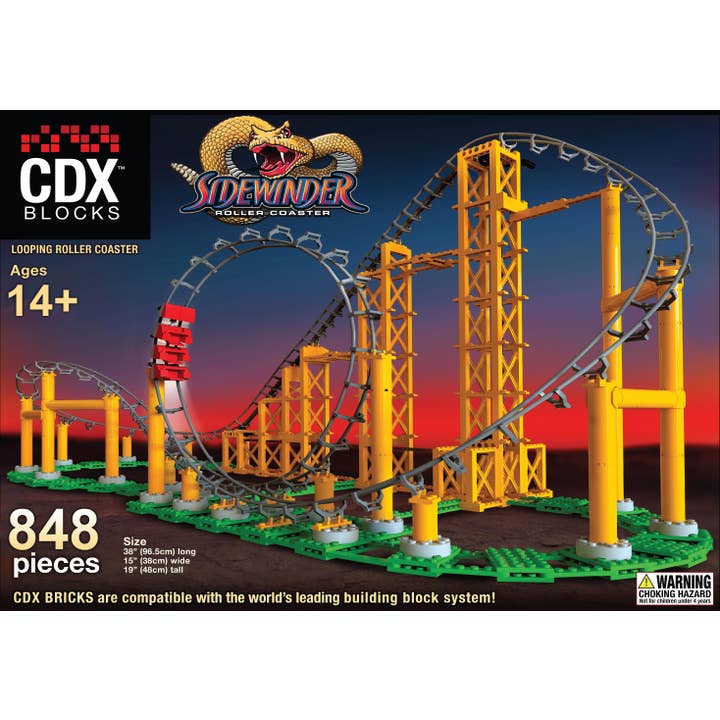 Coaster Dynamix - Wholesale Building Set - Kids - CDX Blocks The Sidewinder Roller Coaster1