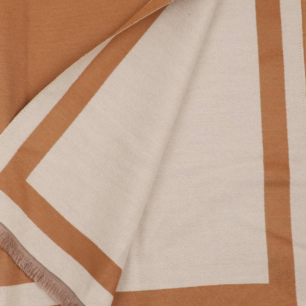 Fashion City - Wholesale Wrap - Women's - Reversible Oversized Border Cashmere Feel Shawl33