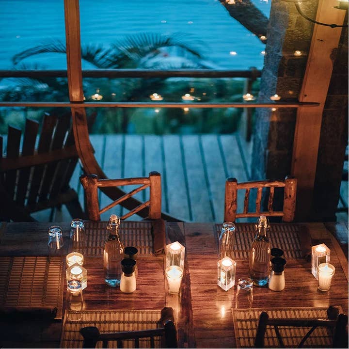 Kiyo Home - Wholesale Candle holder - Square Glass Candle Holders 4-Piece Set7