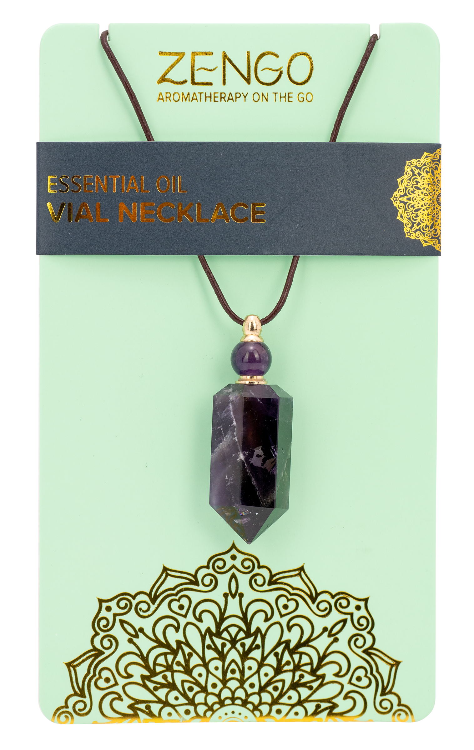 BOPS WHOLESALE - Wholesale Pendant/Charm Necklace - ZENGO STONE VIAL NECKLACE "AMAZONITE"2